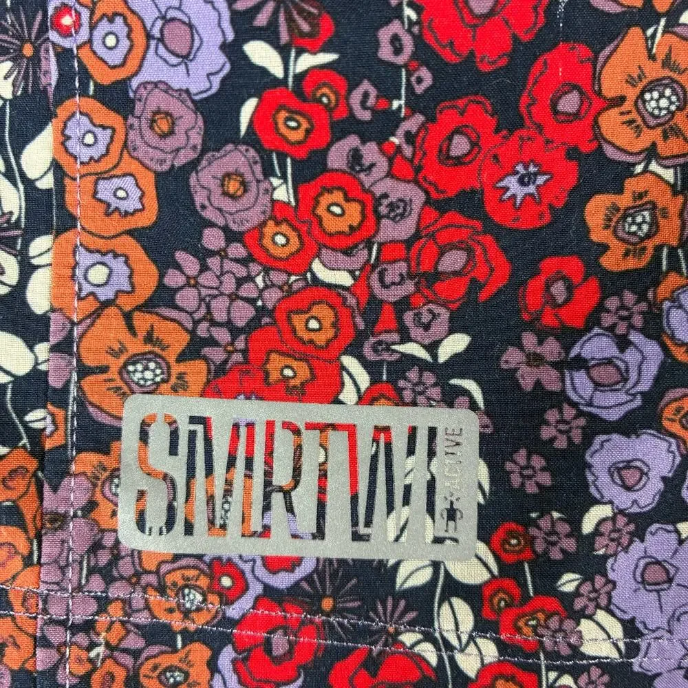 Smartwool Active Lined Skirt Skort Womens Large Floral Print Sporty Hiking Trail